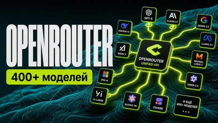 OpenRouter 2026: единый API к 400+ моделям ИИ — обзор, интеграция с Cursor и Claude Code + альтернативы при блокировке платежей - обложка