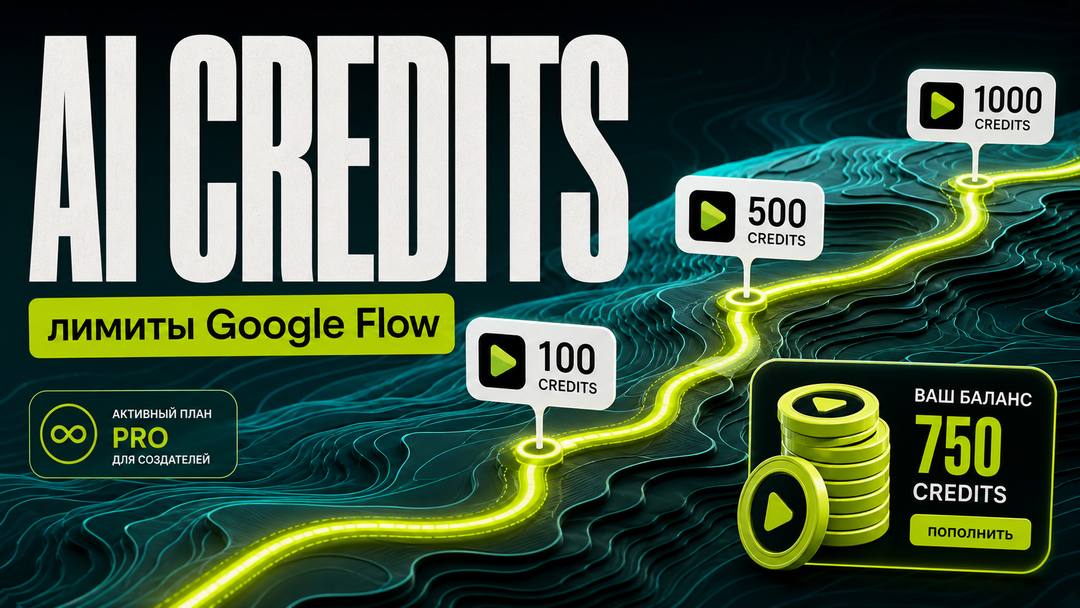 Google Flow: AI Credits, лимиты и сколько видео - обложка