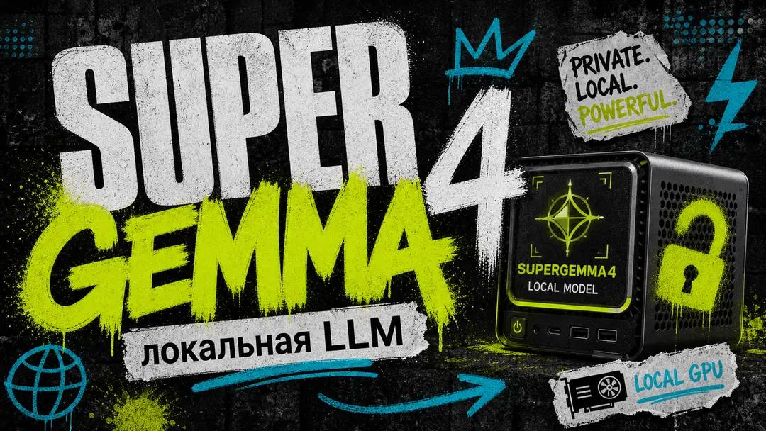 SuperGemma4-31B-Abliterated: Самая мощная компактная локальная LLM 2026 года — без цензуры, лёгкая и по-настоящему умная - обложка