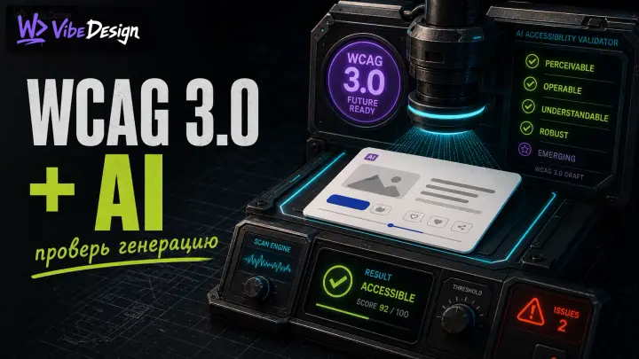 WCAG 3.0 и AI-генерация: как проверять доступность того что нарисовал не ты - обложка