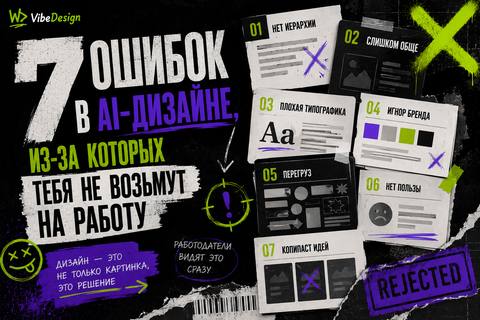 7 ошибок в AI-дизайне, из-за которых тебя не возьмут на работу - обложка