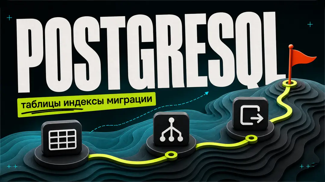 PostgreSQL for beginner: tables, indexes, migrations - обложка