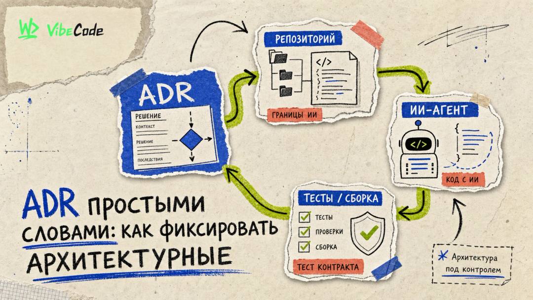 ADR простыми словами: как фиксировать архитектурные решения, чтобы ИИ не ломал проект - обложка