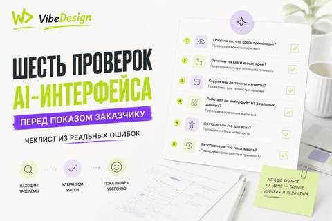 Шесть проверок AI-интерфейса перед показом заказчику: чеклист из реальных ошибок - обложка