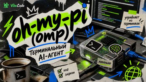 oh-my-pi (omp) — терминальный AI-агент для кодинга с «вшитой» IDE - обложка