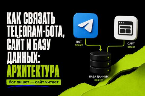 Как связать Telegram-бота, сайт и базу данных: архитектура бот пишет — сайт читает - обложка