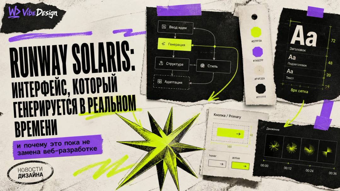Runway Solaris: интерфейс, который генерируется в реальном времени — и почему это пока не замена веб-разработке - обложка