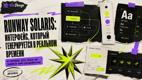 Runway Solaris: интерфейс, который генерируется в реальном времени — и почему это пока не замена веб-разработке - обложка