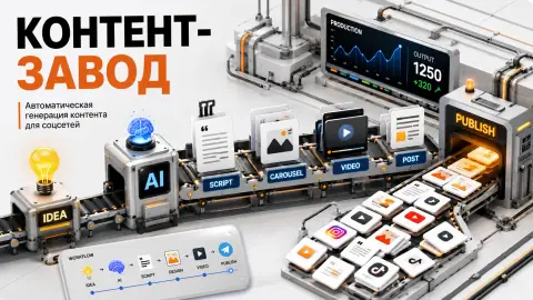 Content factory: how to build a system of automatic generation of videos, carousels and posts for social networks cover