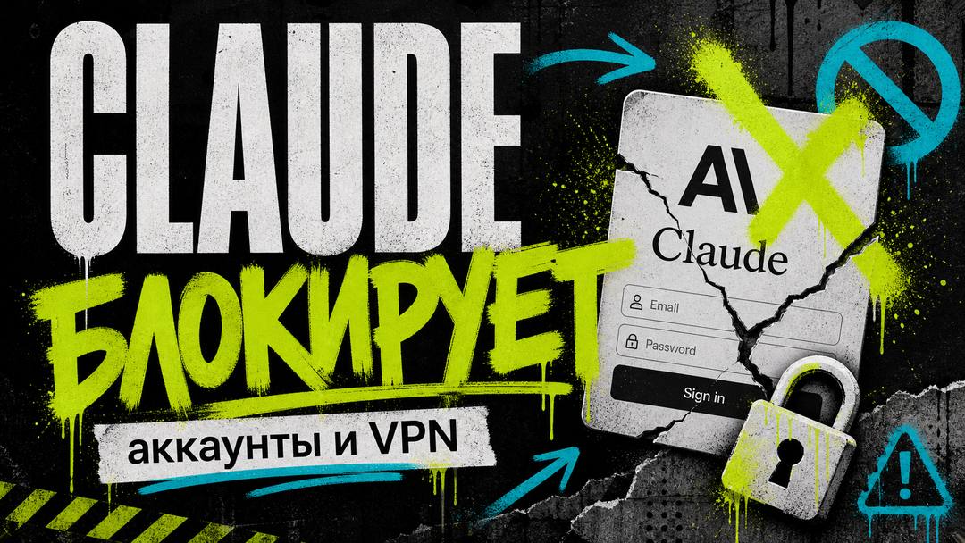 Почему Claude блокирует аккаунты: причины бана и VPN - обложка