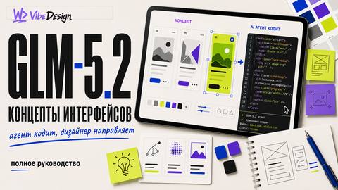 Как концептить интерфейсы через GLM-5.2: агент кодит, дизайнер направляет - обложка