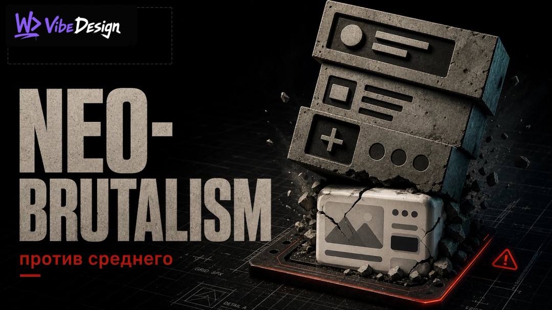 Neo-brutalism против AI-усреднённости: когда грубый дизайн выигрывает у гладкого - обложка