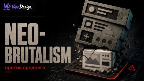 Neo-brutalism против AI-усреднённости: когда грубый дизайн выигрывает у гладкого - обложка