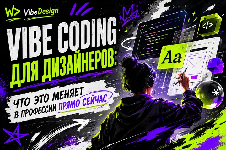 Vibe Coding для дизайнеров: что это меняет в профессии прямо сейчас - обложка