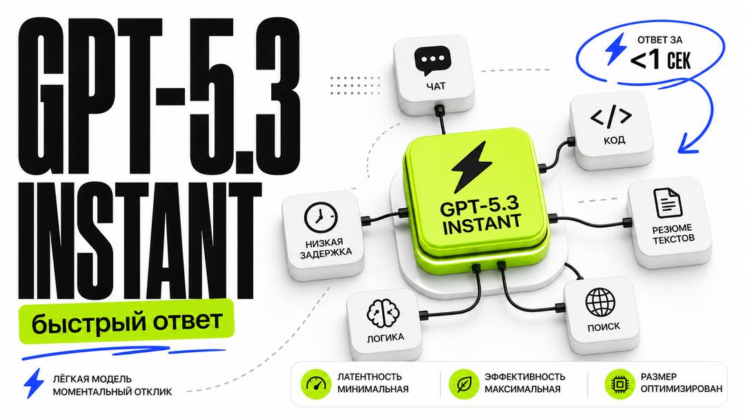 GPT-5.3 Instant: естественность и точные ответы - обложка