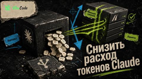 Как снизить расход токенов Claude: полное руководство для разработчиков и вайбкодеров" - обложка