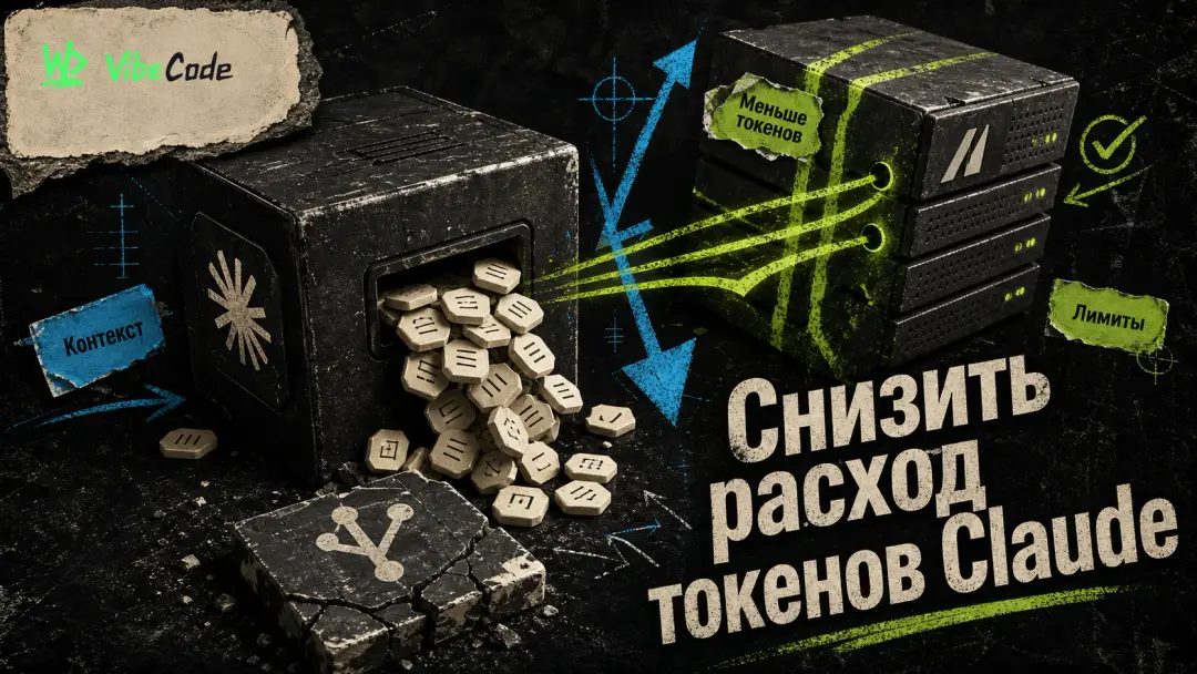 How to reduce the consumption of Claude tokens: a complete guide for developers and vibcoders - обложка