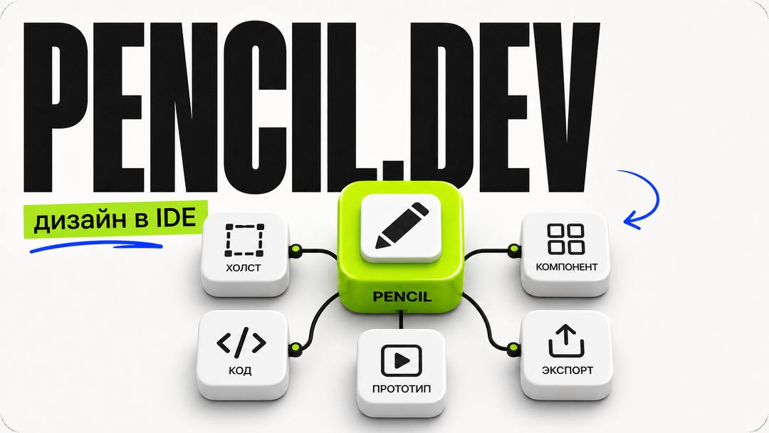 Pencil.dev: дизайн в IDE, компоненты и быстрый прототип - обложка