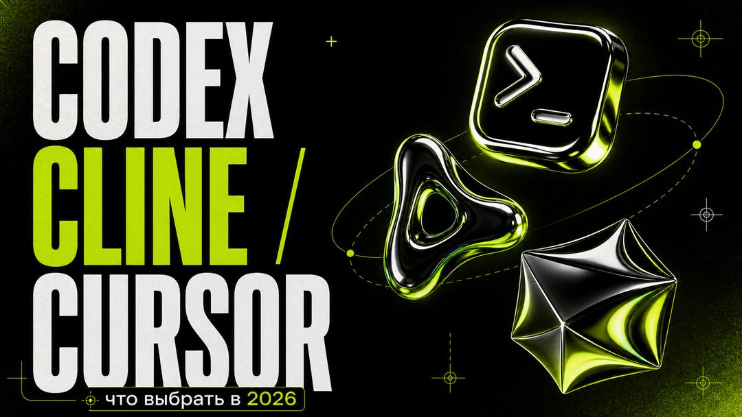 Codex Cloud vs Cline vs Cursor: сравнение для вайбкодинга в 2026 - обложка