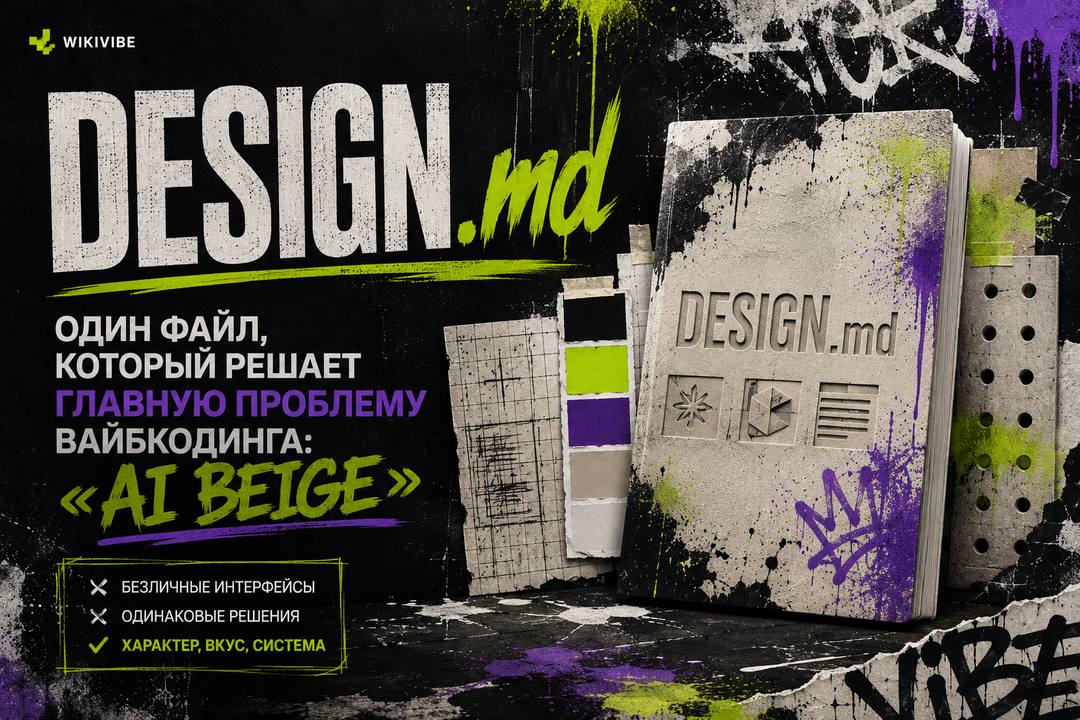 DESIGN.md — один файл, который решает главную проблему вайбкодинга: «AI beige» - обложка