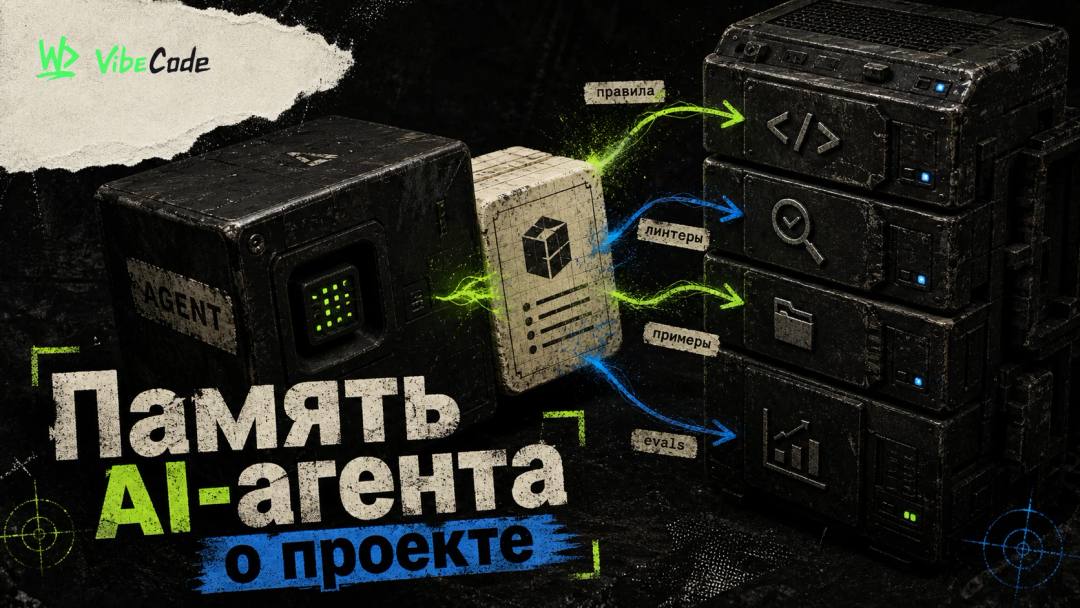 Как дать AI-агенту память о проекте: правила, линтеры, примеры и evals вместо магии - обложка