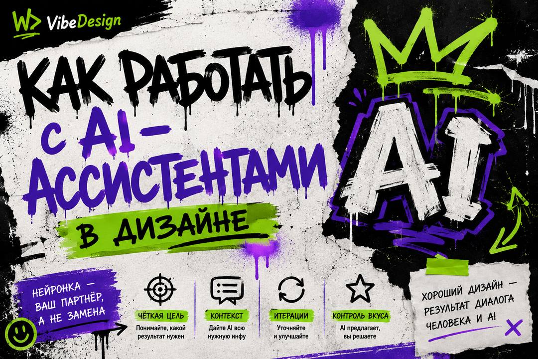 Как работать с AI-ассистентами в дизайне - обложка